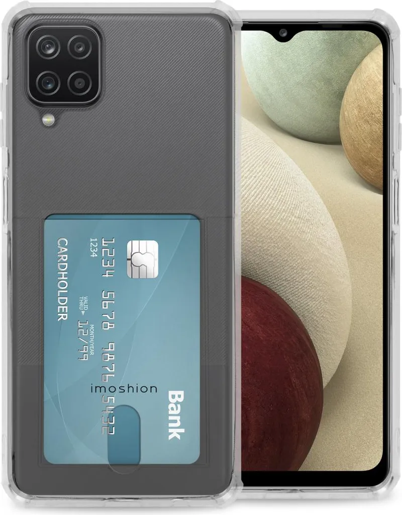 Custodia iMoshion Samsung Galaxy A12 Trasparente con Porta Carte | TPU Morbido