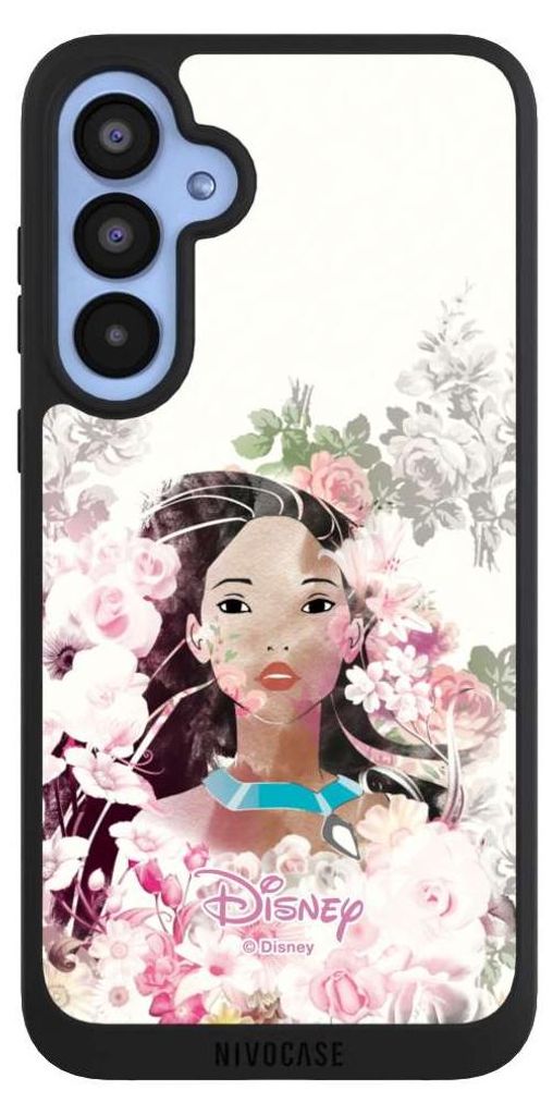 NIVOCASE Handyhülle für Samsung Galaxy A55 5G Hülle NIVOpure Case Schwarz Disney Offizielles Lizenzprodukt Pocahontas