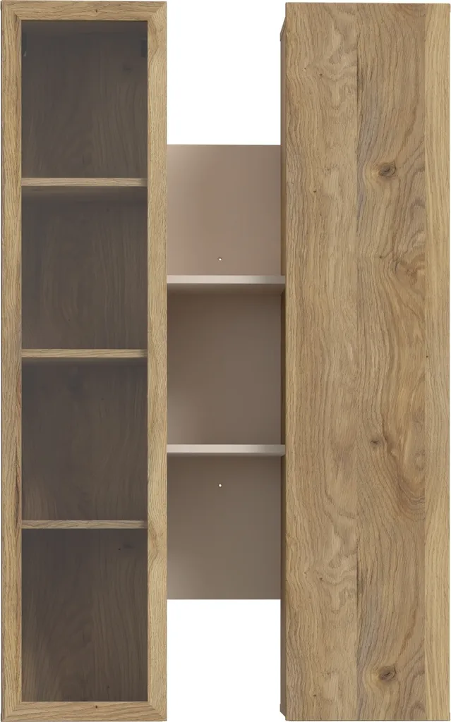 Armoire Vitrée Suspendue BREATHTAKER en Chêne Mauvella pour Déco Moderne