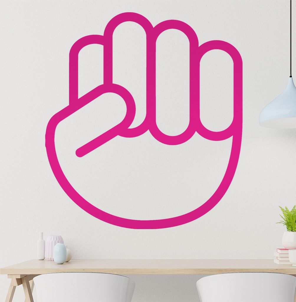 The Shocker Fist Wandtattoo in 6 Größen - Wandaufkleber Wall Sticker - Dekoration, Küche, Wohnzimmer, Schlafzimmer, Badezimmer