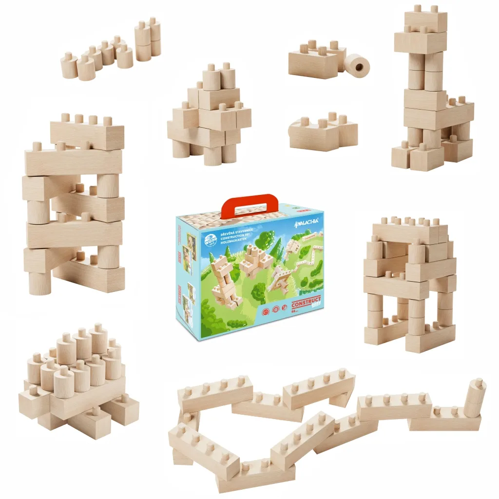 Kit de Construction Bois Naturel Walachia 46 Pièces Assemblage Facile