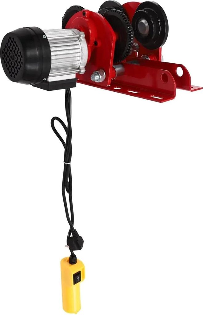 Elektrische Seilwinde - Laufkatzen-Hebezeug 1 t - 370 W DC-Motor - Tragkraft 1000 kg - Verstellbare Breite 68–120 cm - Deckenmontage