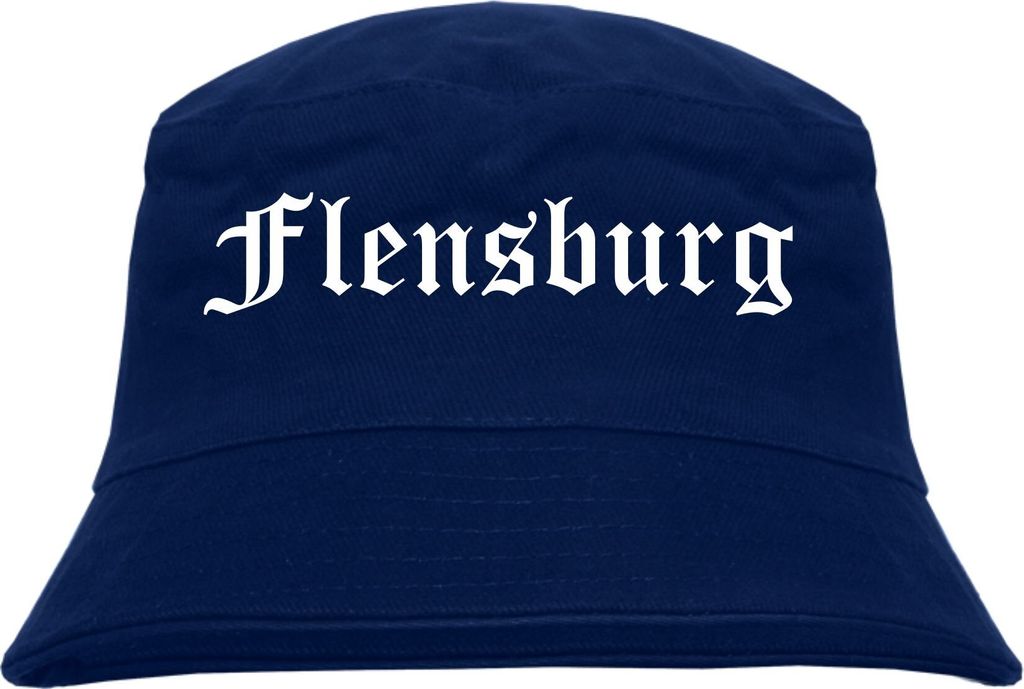 Flensburg Fischerhut - Dunkelblau - Altdeutsch - bedruckt - Produktbild 
