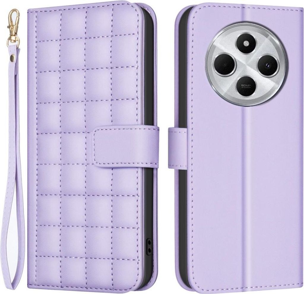 Xiaomi Redmi 14C Hülle - BINFEN Square Color Klapphülle - Lavendel