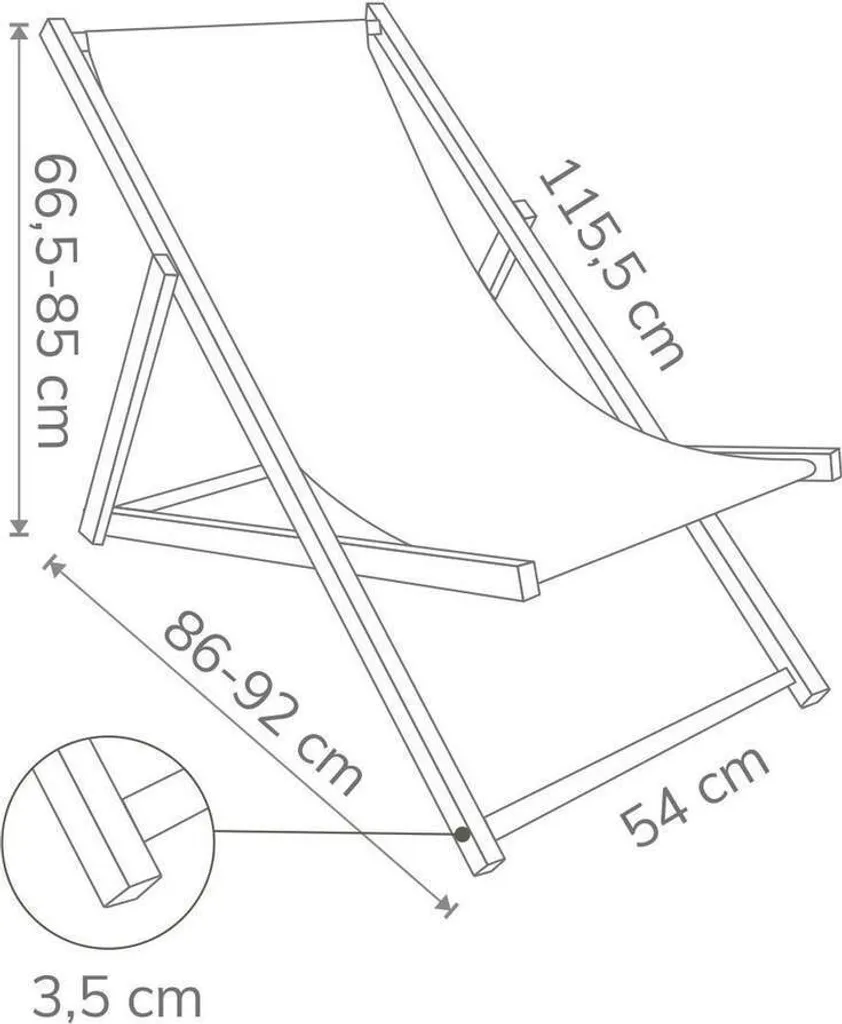 Dreamroots sdraio pieghevole in legno, fino a 130 kg, lettino pieghevole con regolazione dell'inclinazione dello schienale a 3 livelli, chevron e fiori - 3
