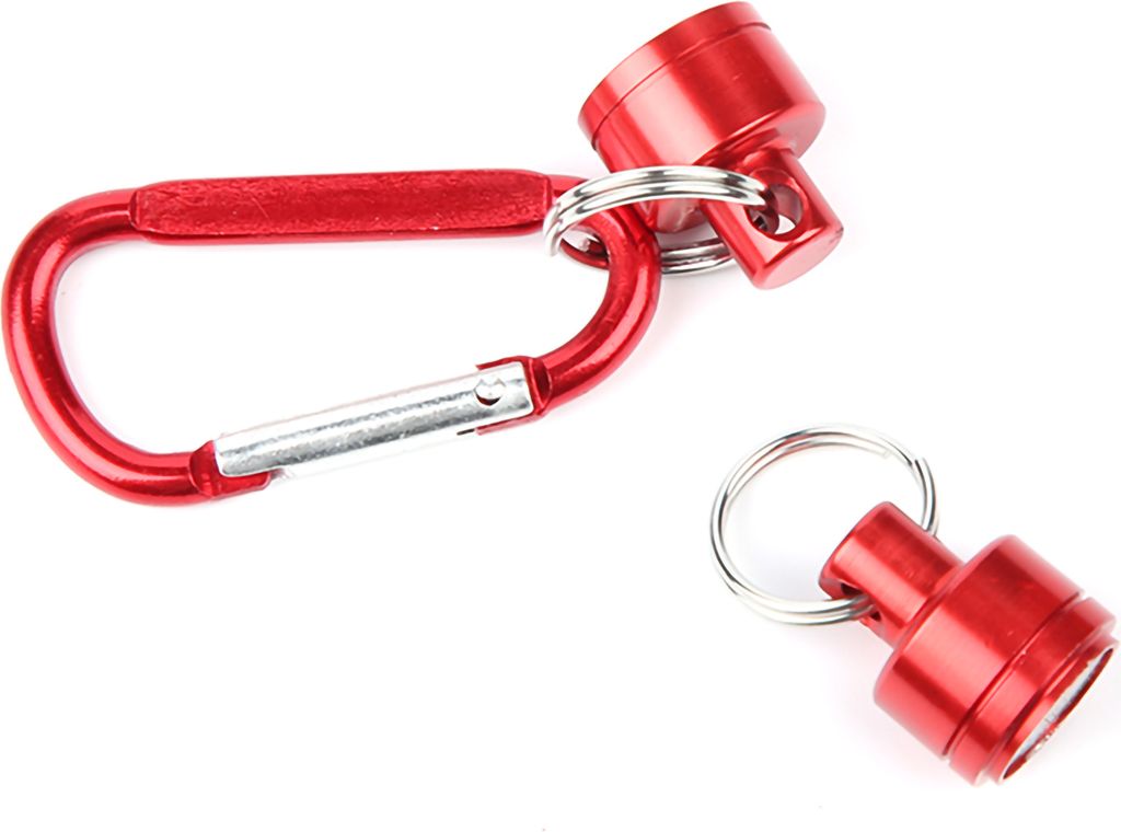 Magnetischer Landehalter für Fliegenfischernetze, Auslösenetzhalter, Karabinerhaken, Tackle Magneto (Rot)