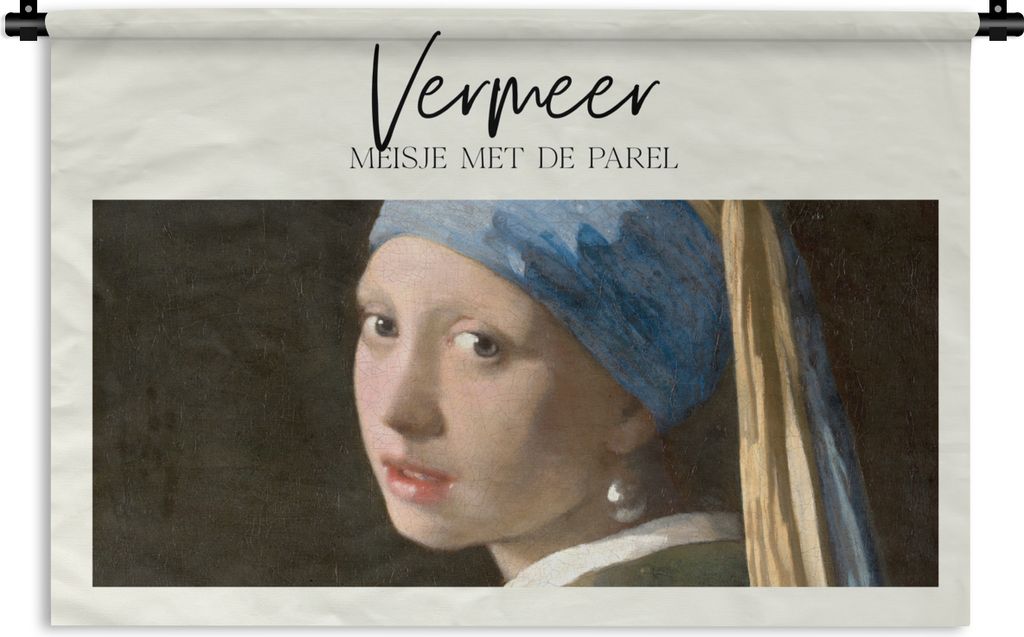 MuchoWow Wandteppich Wandbehang Kunst - Das Mädchen mit dem Perlenohrring - Vermeer 120x80 cm Tapisserie Dekoration Wandtuch - Wanddekorationen ...