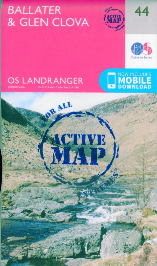 Ballater, Glen Clova 1 : 50 000