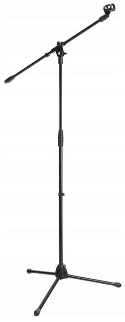 Pied de micro rotatif MBS-01 bras articulé métal noir ultra résistant