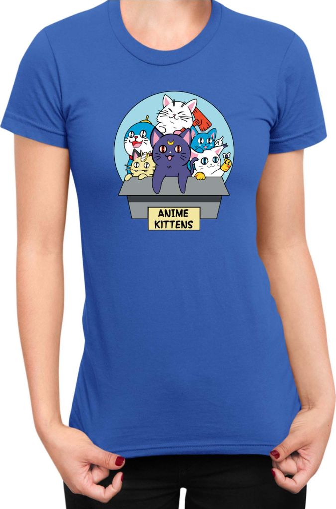 Damen T-Shirt Japan Manga Anime Comics Animation Sailor Anime Manga Moon 13, Lady XL / Blau