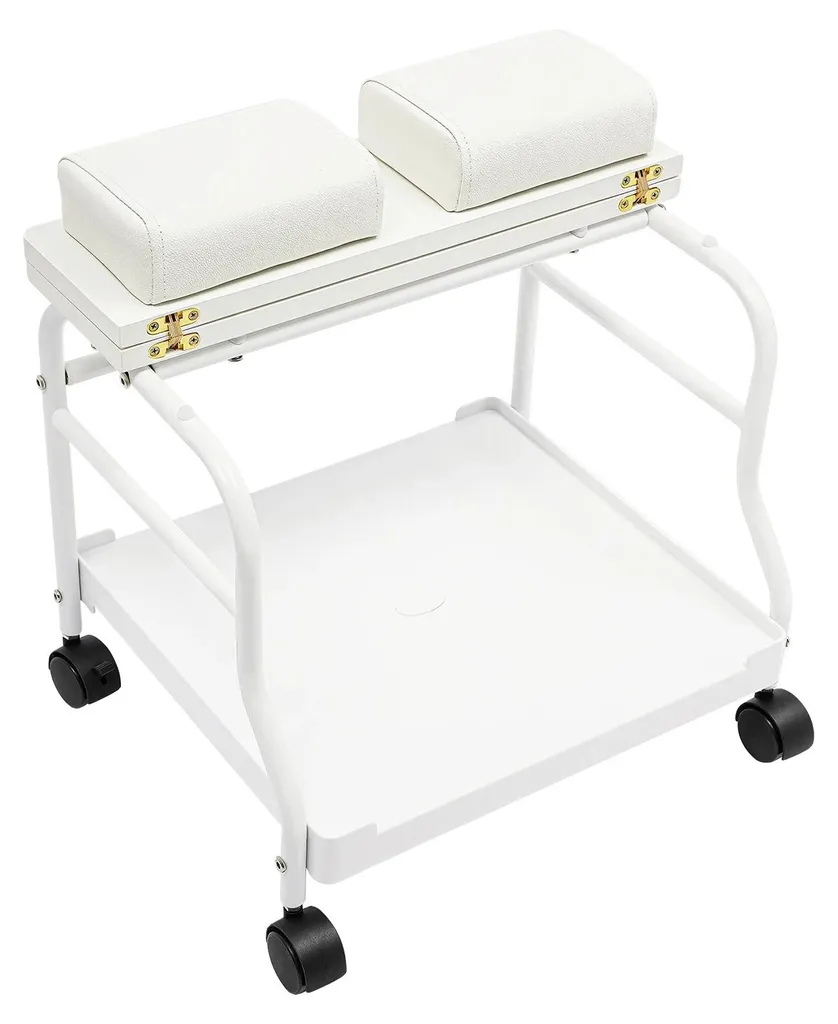 Chariot de beauté robuste blanc pour organiser vos équipements lourds