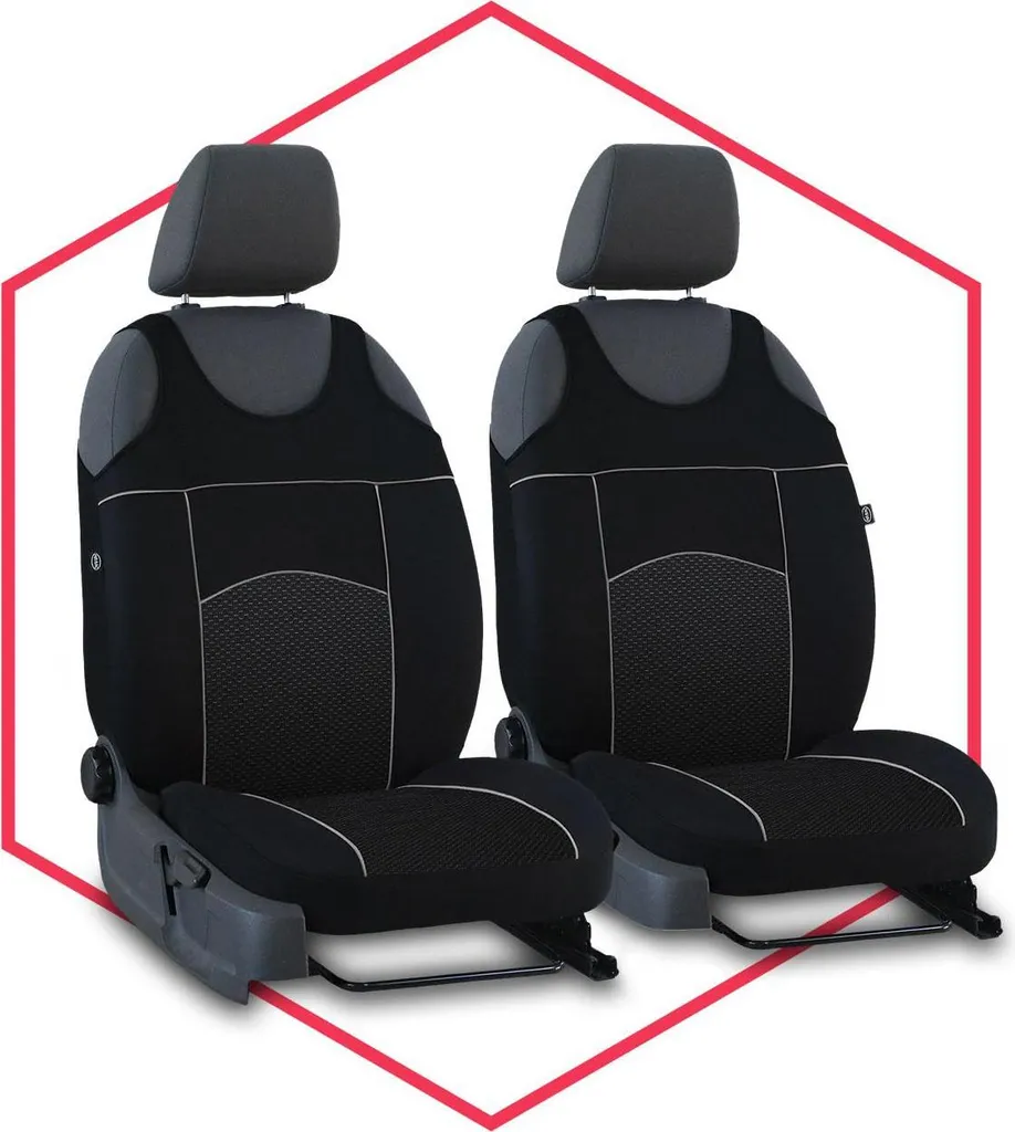 Coprisedili auto Coprisedili universali per Hyundai IX20 nero anteriore auto 1+1 Set - 11
