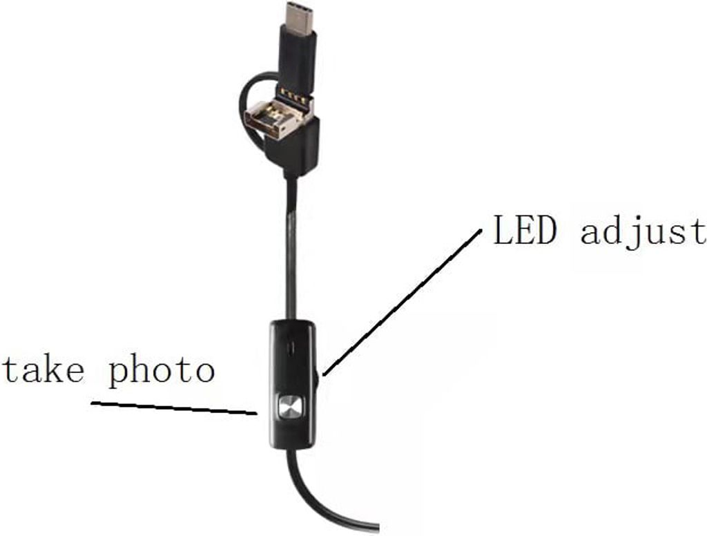 INF Endoskopická inšpekčná kamera s USB/USB-C čierna Obrázok produktu 4