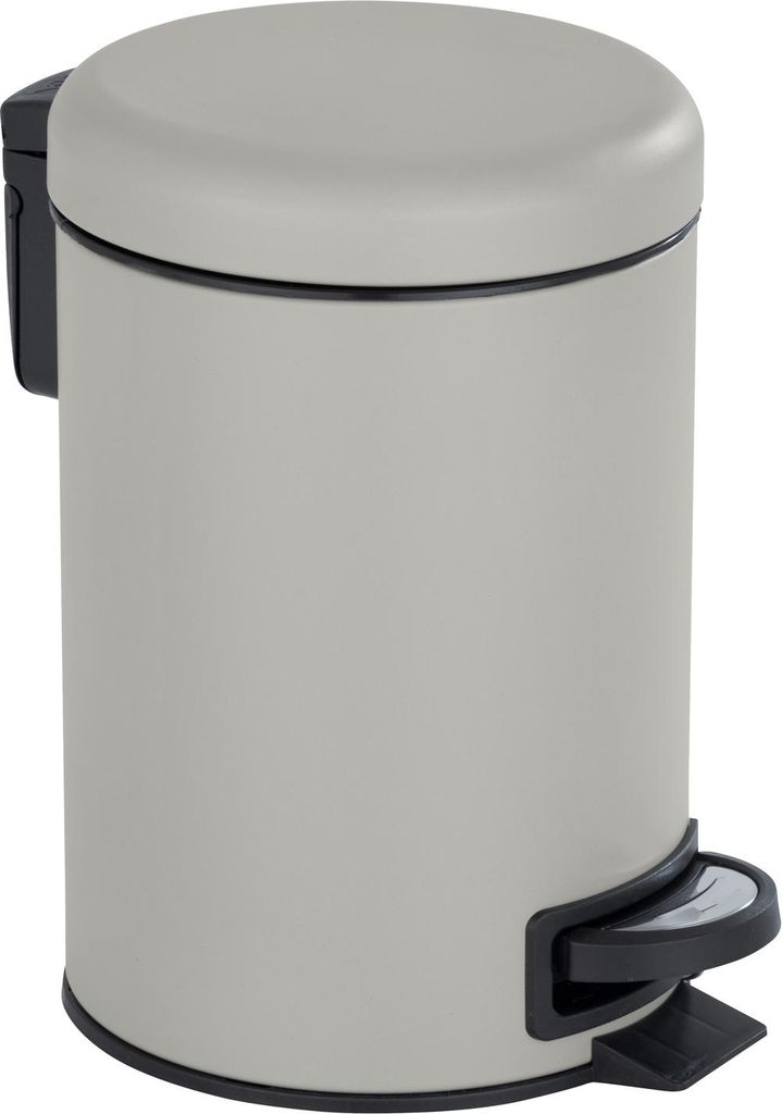 Wenko Kosmetikeimer LEMAN, 3 Liter, Rund, Taupe mattiert, Produktbild