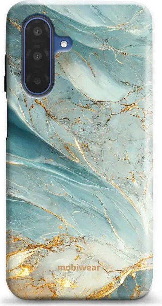 Handyhülle für Galaxy A17 5G, Mobiwear Elite Pro, Adern des Azur
