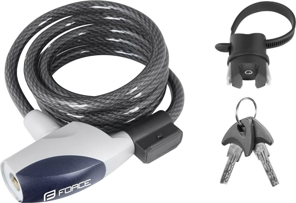 schloss FORCE DELUXE Spirale mit Halter 60cm/12mm