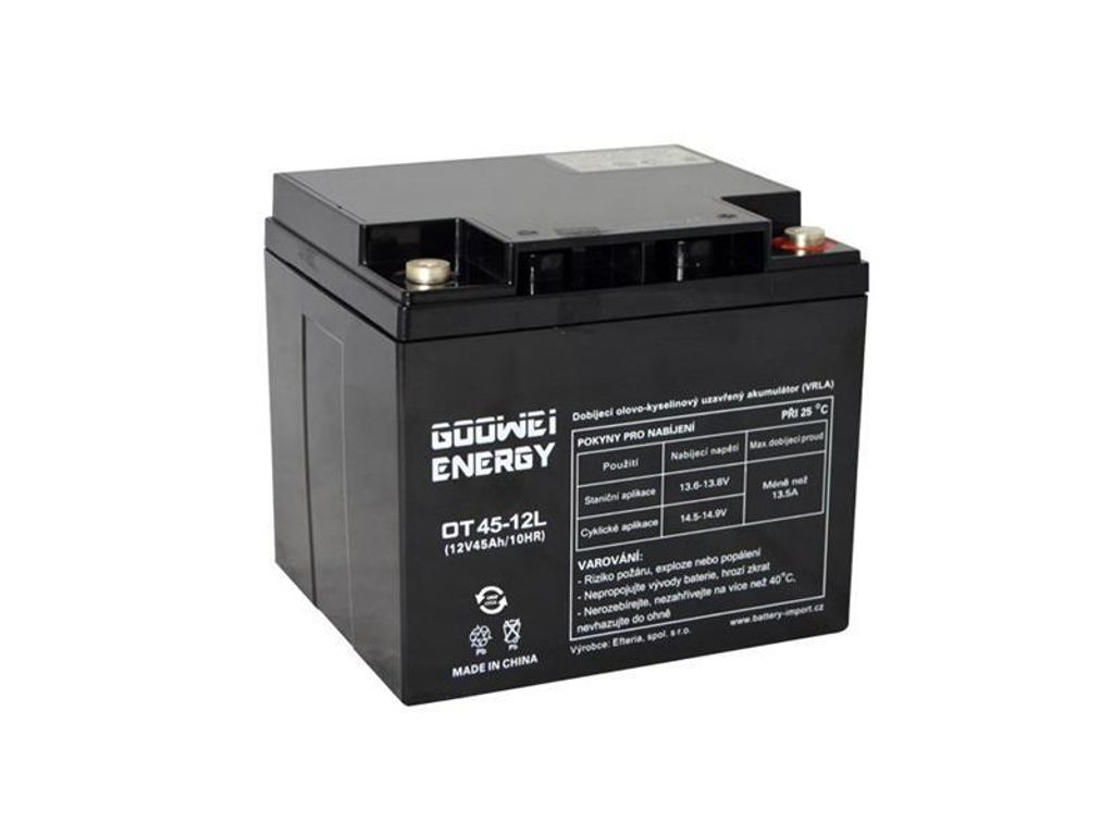 Trakční olověná baterie 12V 45Ah GOOWEI ENERGY OTL45-12 Obrázek produktu 
