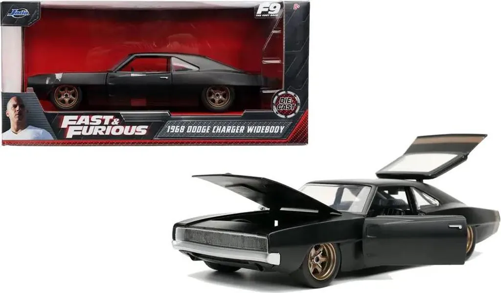 Dodge Charger 1968 Jada 1:24 avec Portières Ouvrantes et Finition Métal
