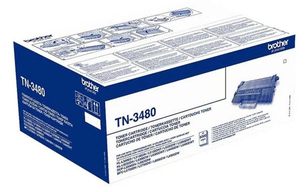 Brother TN-3480, 8000 Seiten, Schwarz, 1 Stück(e) Produktbild 