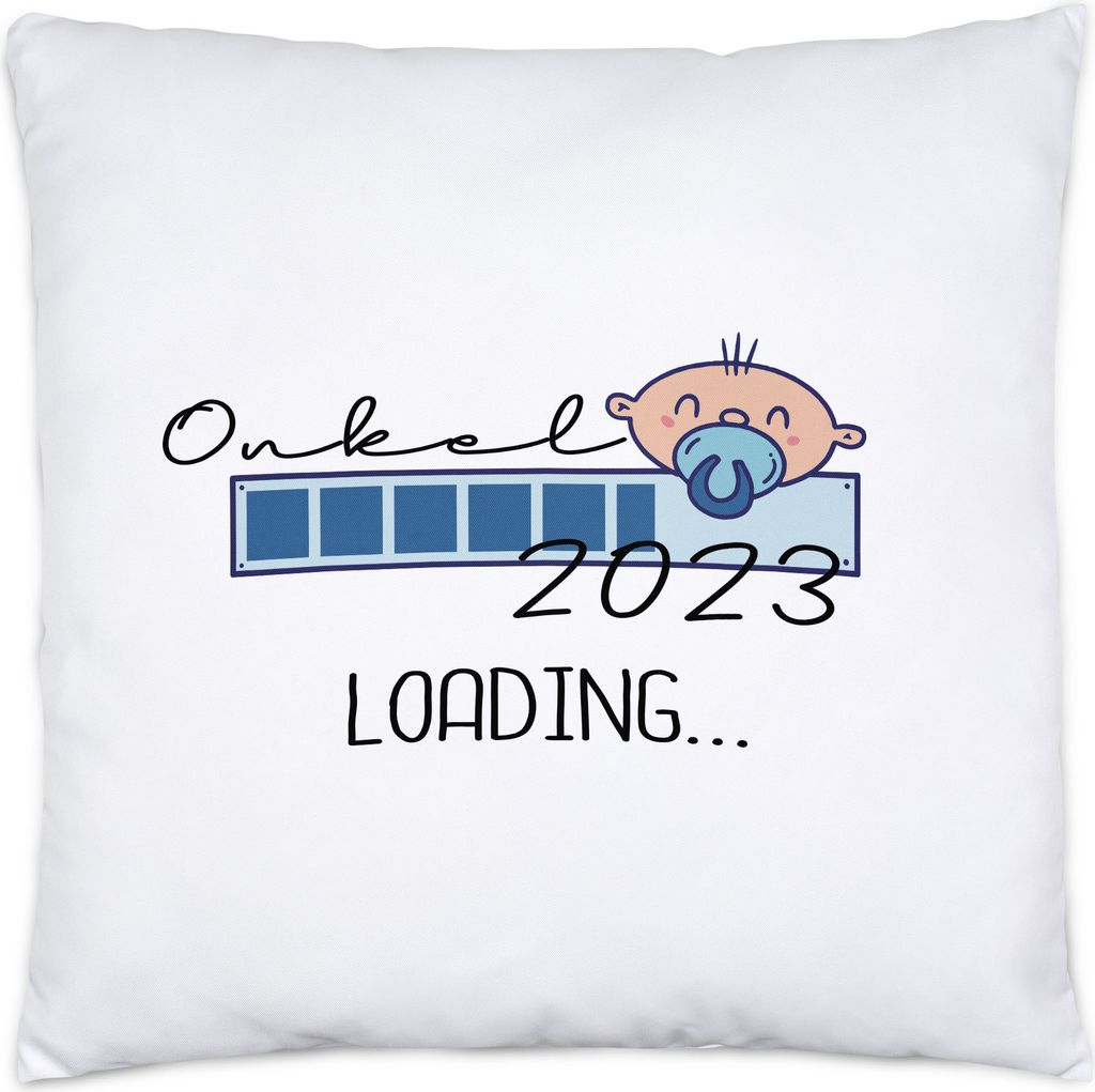 Onkel Loading 2023 Kissen inkl. Füllung für werdende Onkel zur Geburt Nichte Neffe Babynews Ich werde Onkel Geschenk