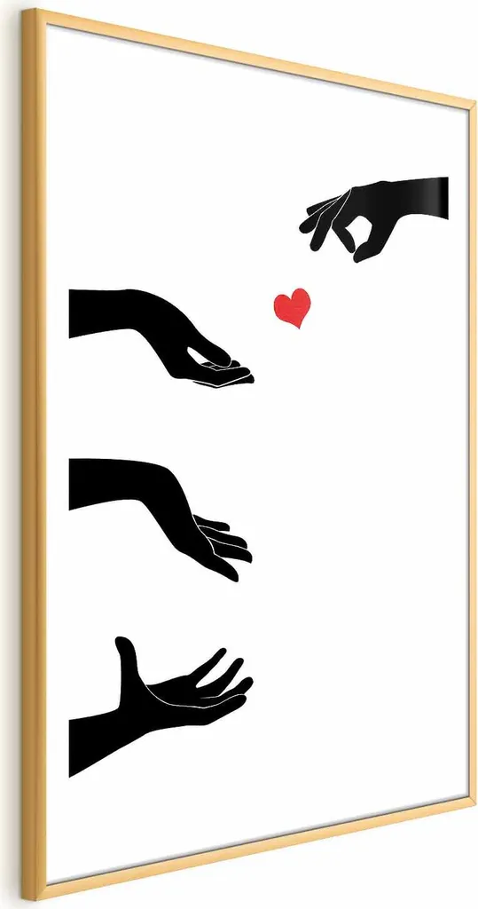 Poster Snap 60x90 cm con cornice dorata con margine