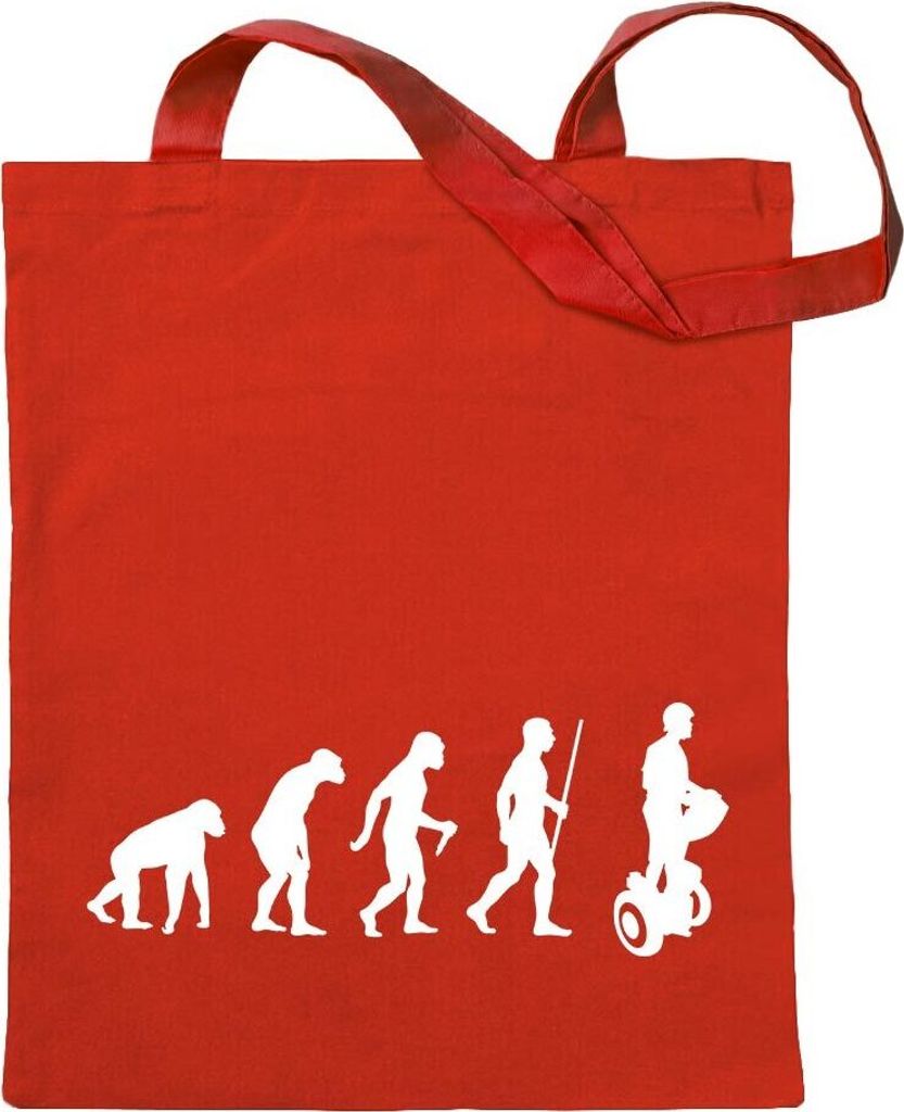 Kiwistar - Baumwolltasche - rot - Segway Fahren Evolution - Tragetasche Stoffbeutel Umhängetasche Langer Henkel