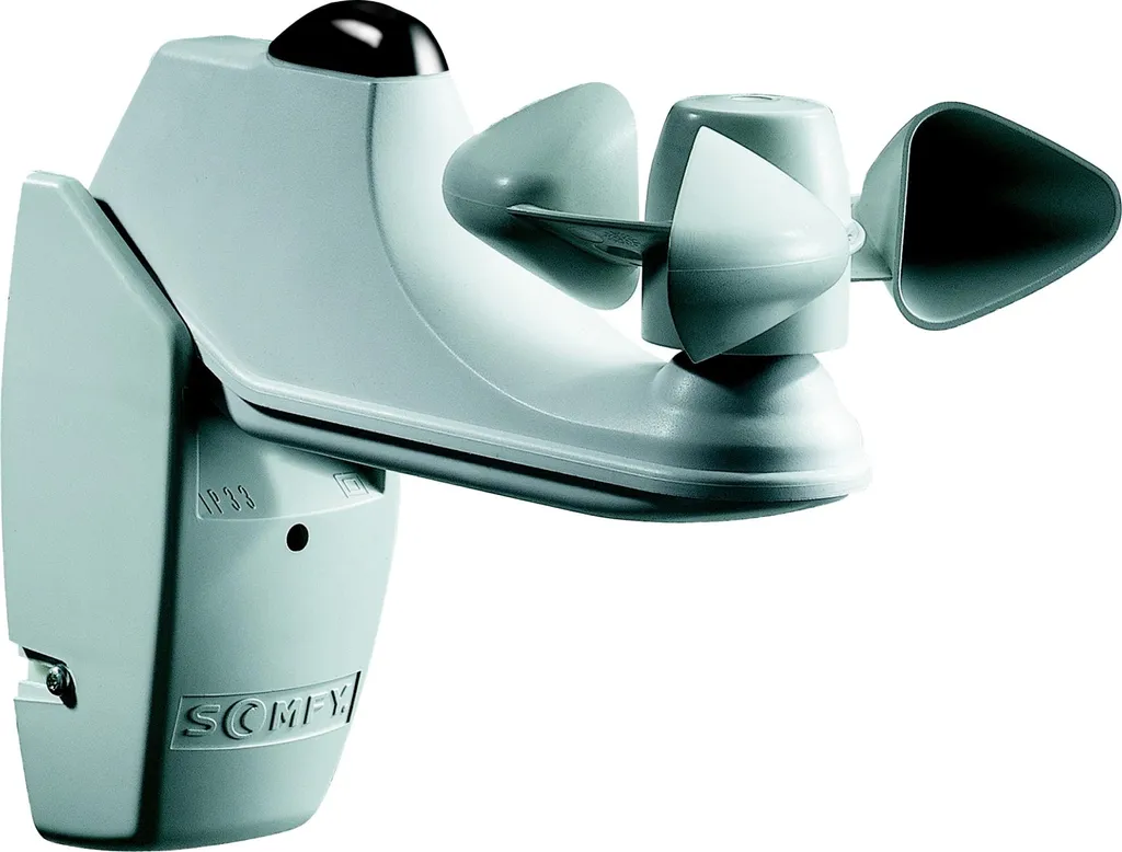 Capteur vent et soleil sans fil Somfy 1870531 pour store extérieur RTS