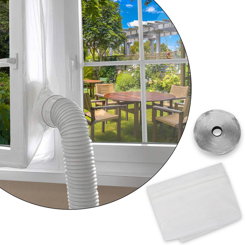Hot Air Stop Klimaanlage Auslass Fensterabdichtung Kit Für Mobile Klimageräte DE 
