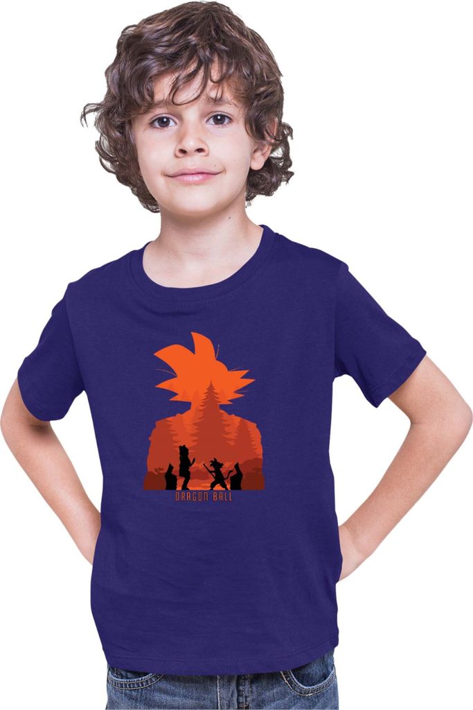 Kinder T-Shirt Dragon Anime Manga Ball Z Goku 02, 9-11 Jahr - 140 / Dunkelblau