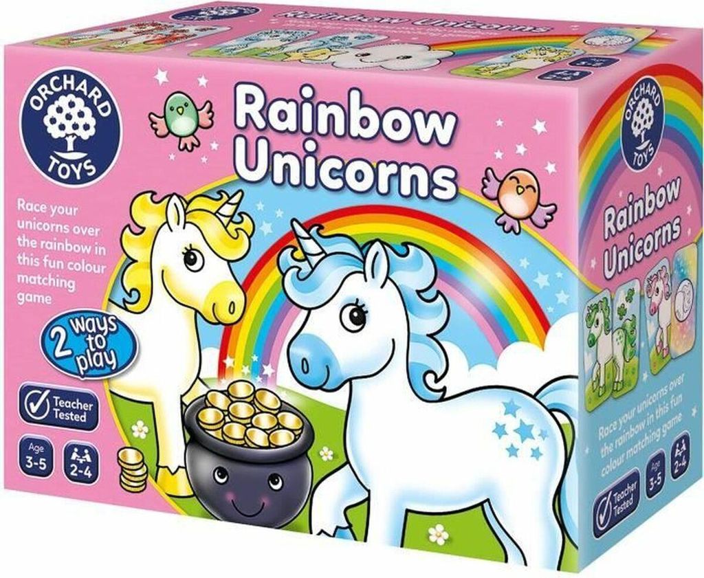 Orchard Toys Rainbow Unicorns Memory Matching Game for Learning Colours. First Board Game for 3+ Year Olds, Toddlers, Kids, Family Game. Perfect fo...
