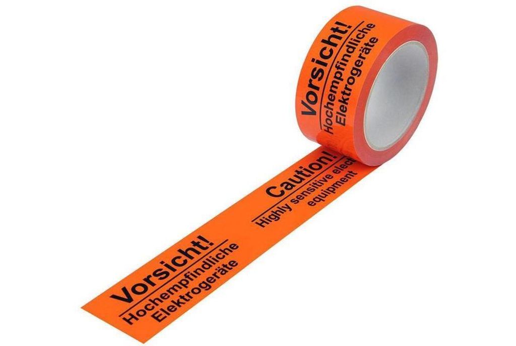 Warnklebeband PP Breite 50mm Länge 66m Stärke 52μ PP Dr.Hochempf. Elektrogeräte