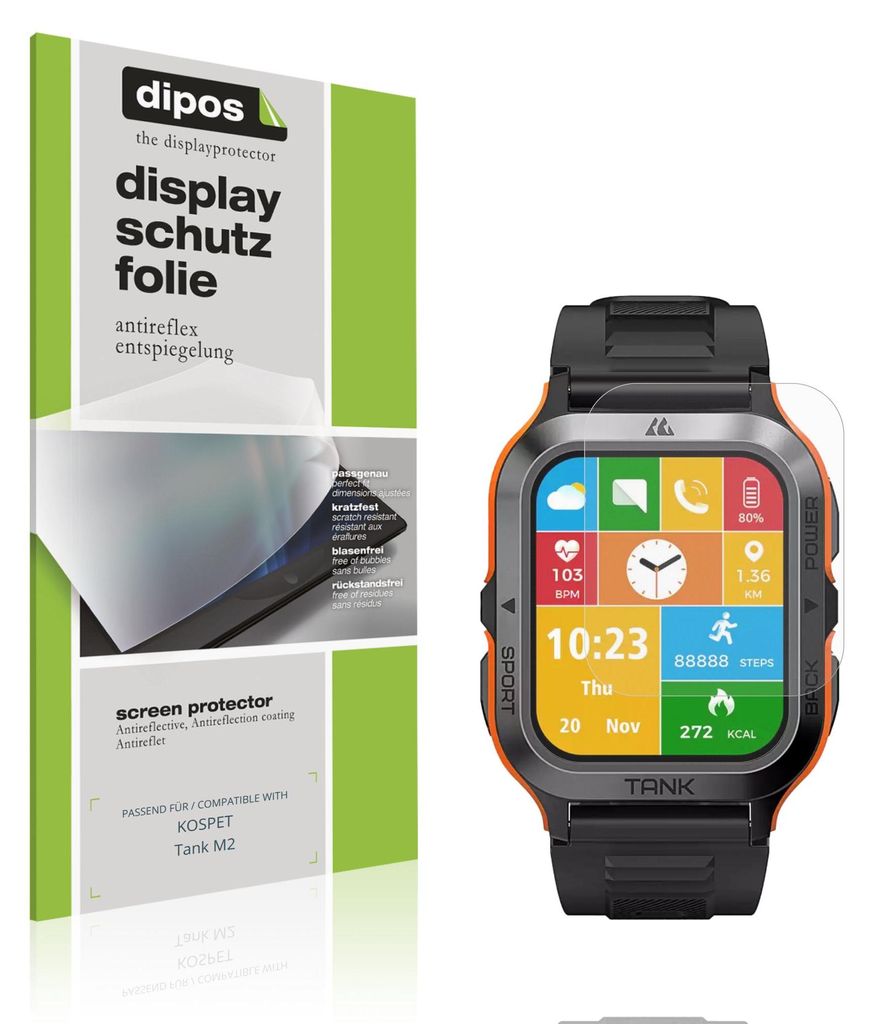 6x Schutzfolie für KOSPET Tank M2 matt Displayschutzfolie Folie Display Schutz dipos