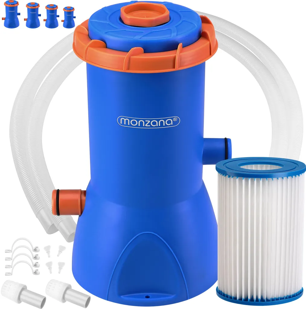 Pompe de filtration piscine MZP30 2280 L/h 30W avec cartouche et tuyaux