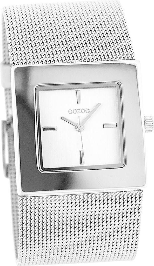 Oozoo Metall Damen Uhr Analog Quarzuhr Armband silber Timepieces D2UOC2000A
