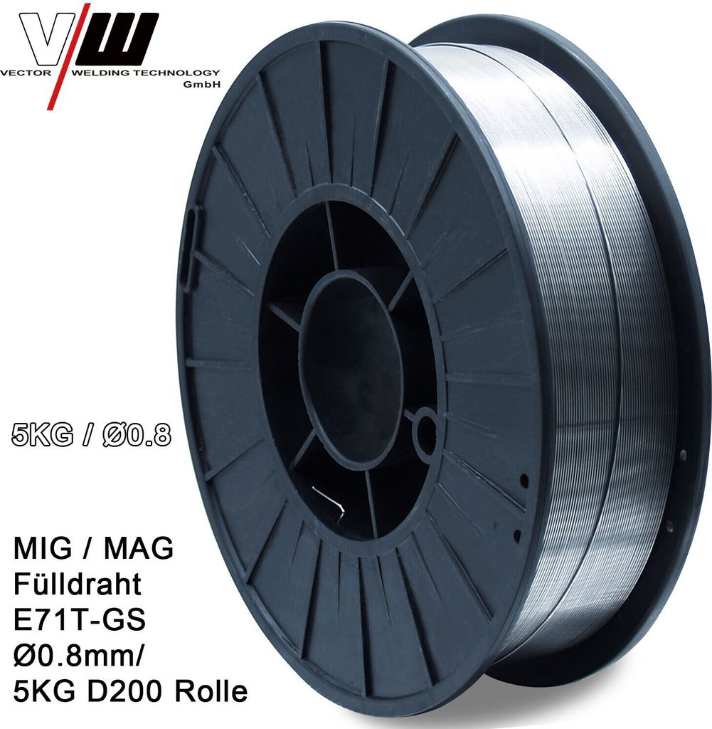 VECTOR WELDING MIG MAG Schweißdraht Fülldraht E71T-GS Ø 0,8 Produktbild