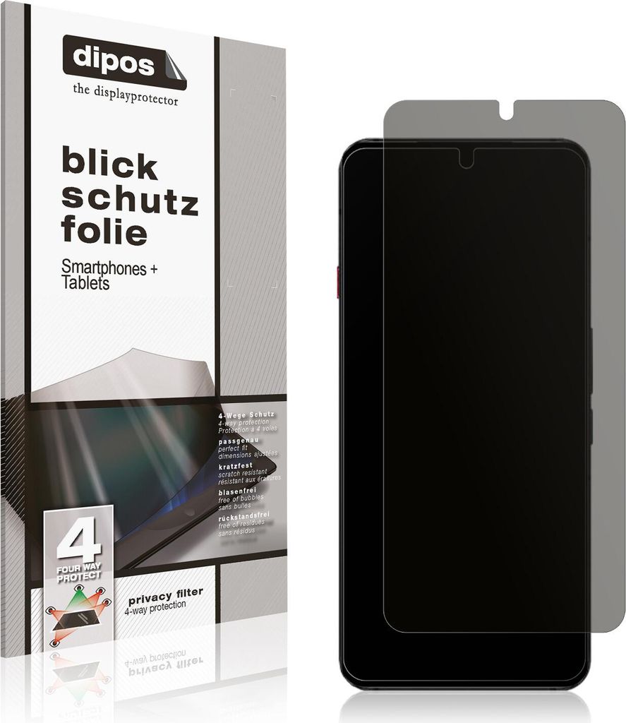 Blickschutzfolie für nubia Red Magic 7 Pro matt Schutzfolie Folie Display Schutz dipos