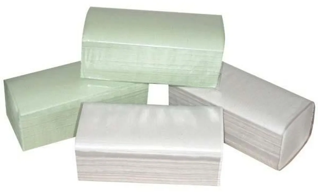 Essuie-mains jetables pliage enchevêtré vert 25x23 cm simple épaisseur
