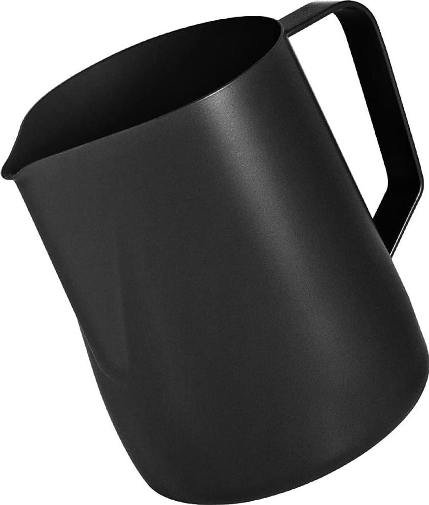 Milchschaumkanne 600ml (20 oz) - Schwarzes Edelstahl - Latte Art Becher