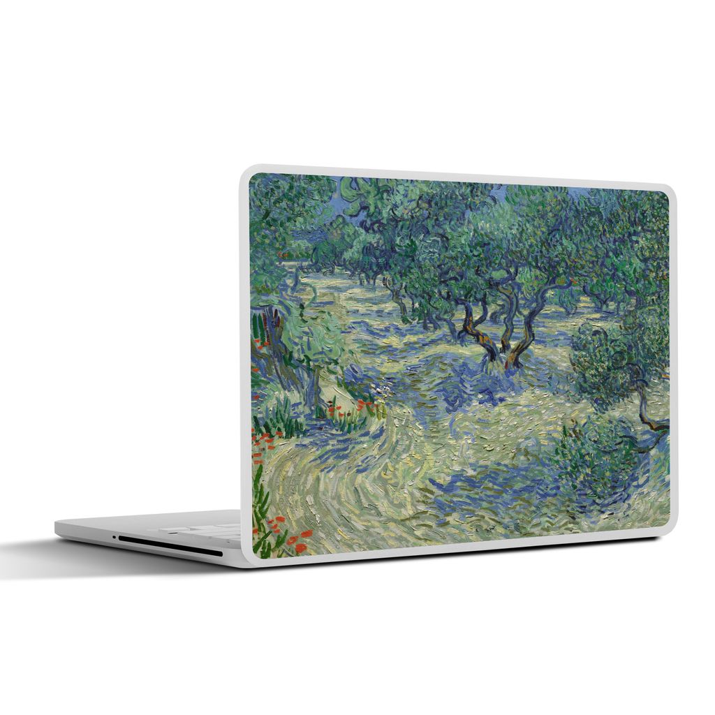 MuchoWow Laptop Aufkleber Sticker Cover Der Olivenhain - Vincent van Gogh 31x22.5 cm - Laptop-Deko