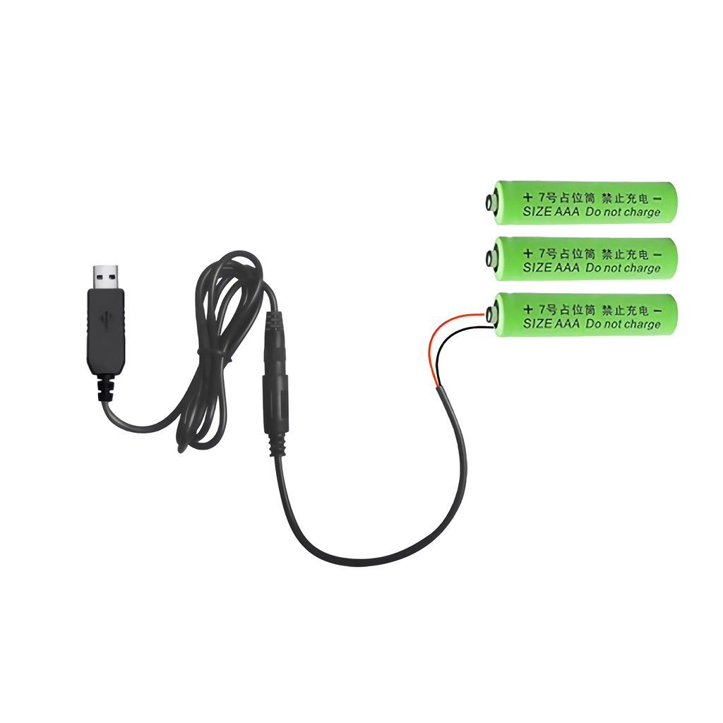 H03 USB - AAA Batterie Kabel Adapter 4,5V Stromkabel Stromversorgung USB 100cm