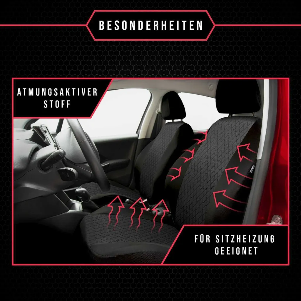 Foderine Auto Ford Fiesta Grigie Universali - Alta Resistenza e Lavabili - 3