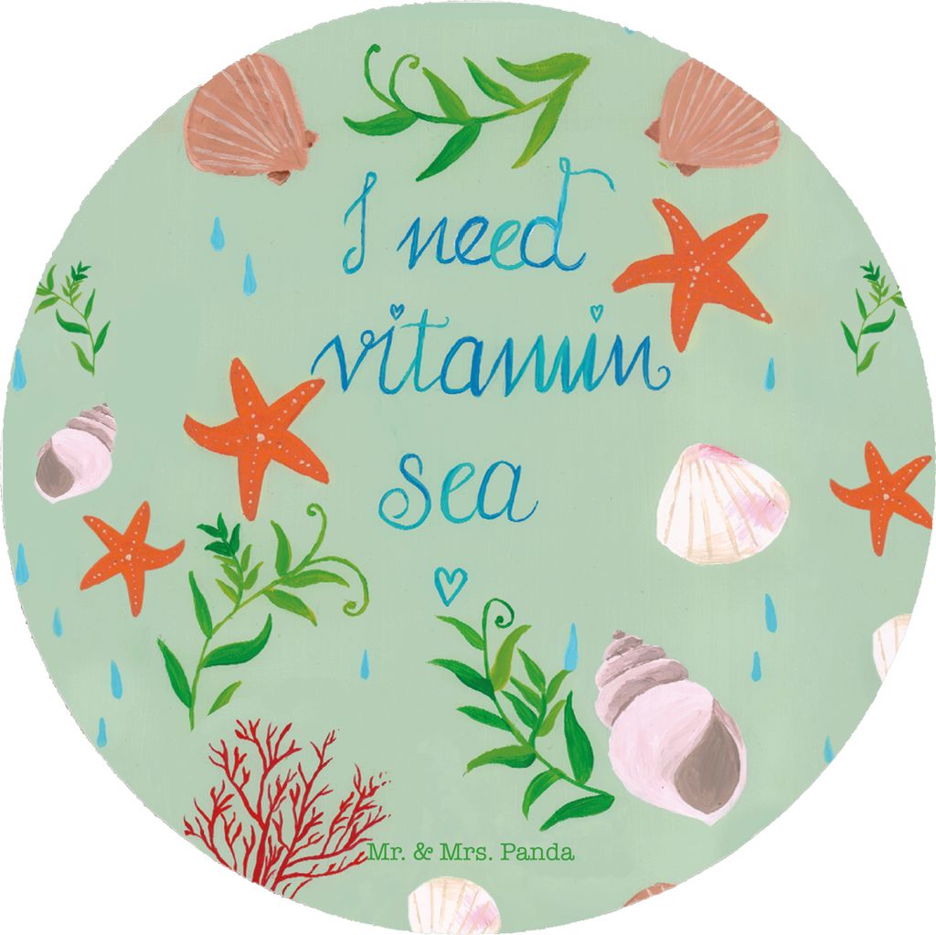 Mr. & Mrs. Panda magnet Vitamin Sea - Geschenk, Dekoration, Schwimmen Spruch, für kühlschrank, haftmagnet, Urlaub Am Meer, Kühlschrankmagnet, fo...