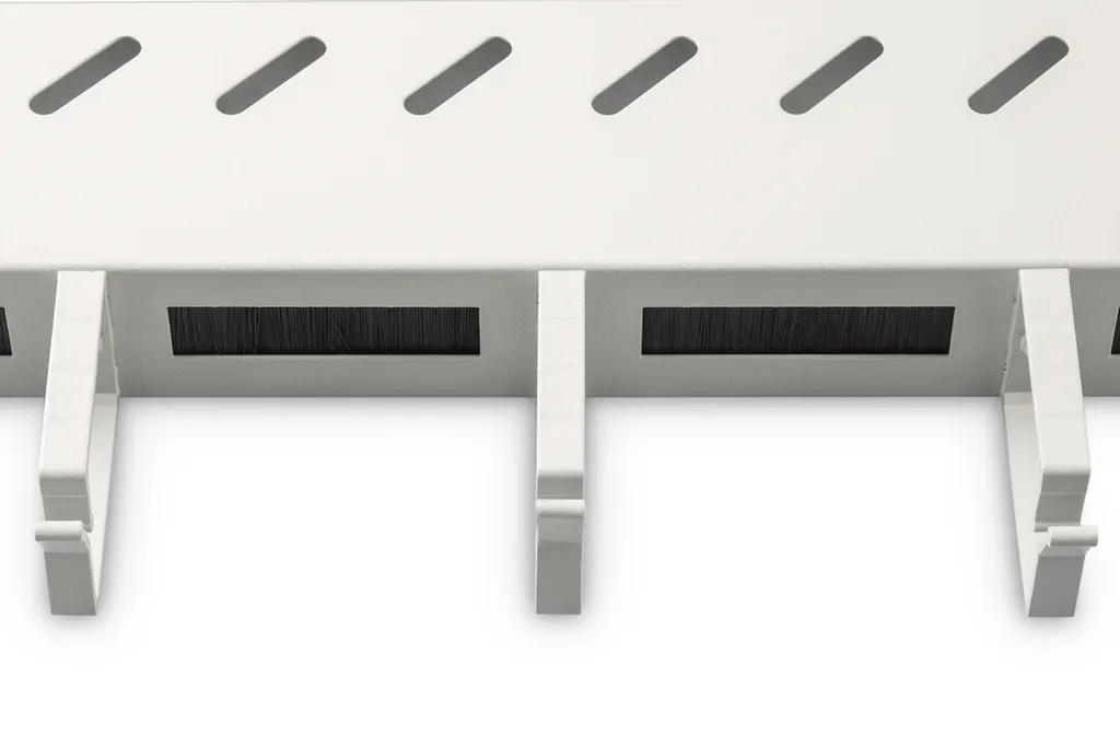 Étagère de Rack 1U - Gestion de Câbles Intégrée - Acier Gris RAL 7035 19"