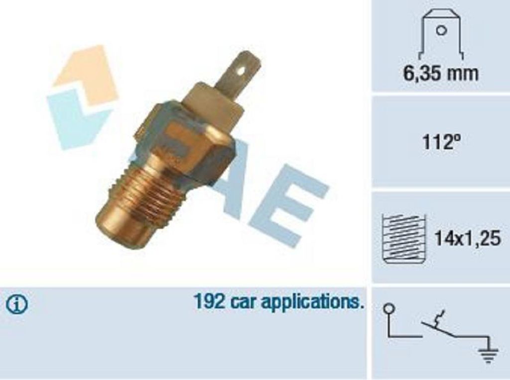 FAE Temperaturschalter Kühlmittelwarnlampe 35180 für FORD SCORPIO I Stufenheck (GGE)