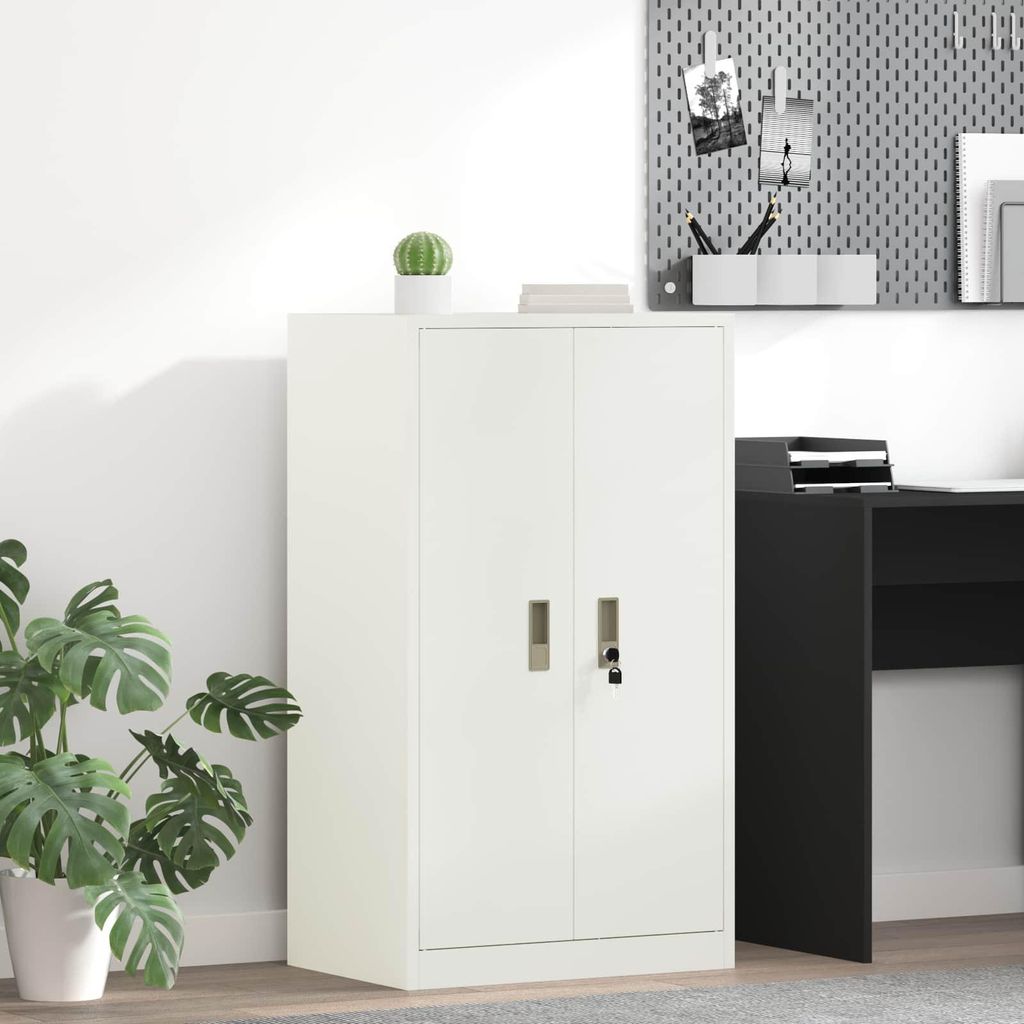 "Schlussverkauf" Aufbewahrungsschrank für Büro - 1 pc Büroschrank - Weiß 60x40x105 cm Stahl C15076
