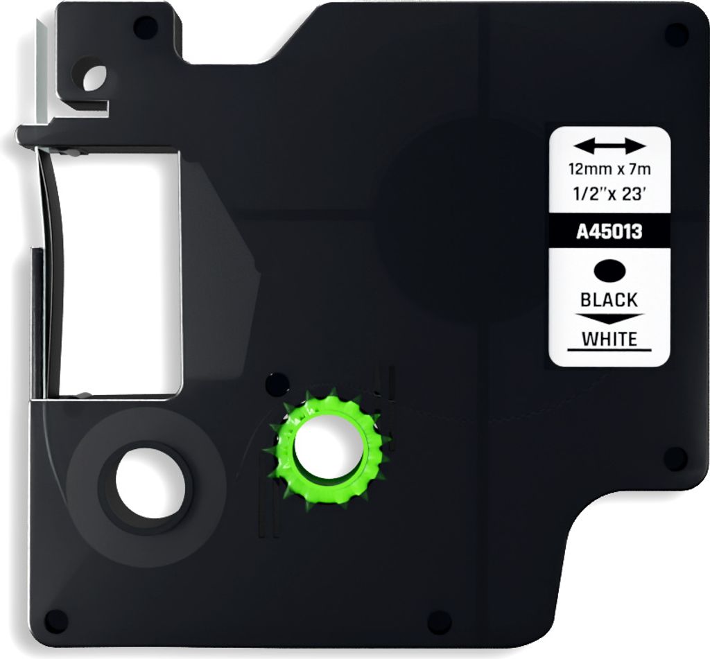 Dymo D1 kompatibles 45013 (S0720530) Band - Schwarz auf weiß - 12 mm x 7 m
