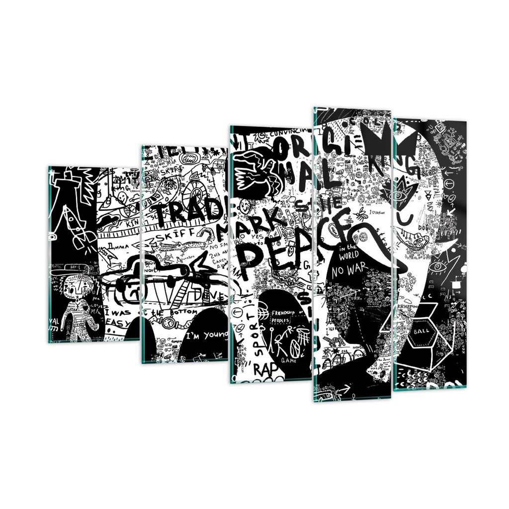 Bilder auf glas - Elefant symbol abstraktion tier - 150x100cm - Glasbilder - Wandbilder - Kunstdruck - Wanddekoration aus Glas - Glas Bilder - Wand...