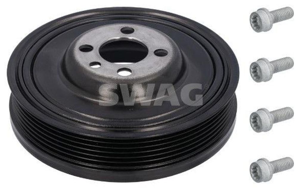 SWAG 33 11 1374 Riemenscheibe Kurbelwelle für VW GOLF VI (5K1) 143mm 5-Rippen