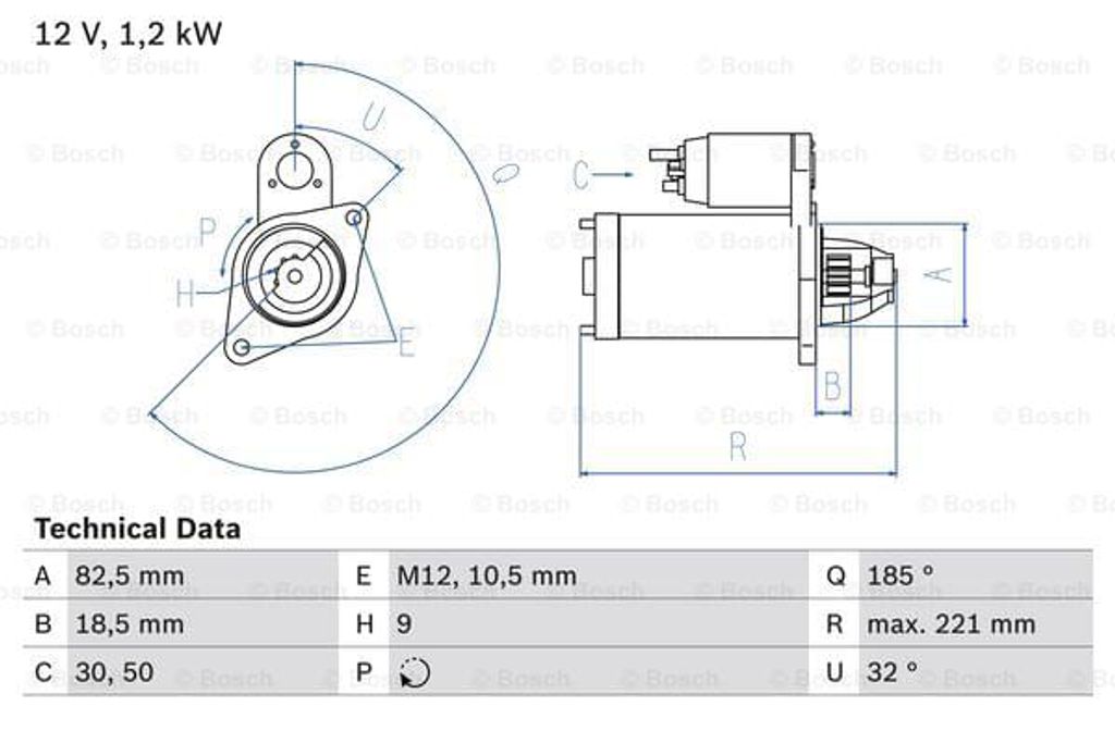 Bosch | Starter (0 986 017 920) passend für Opel, Daewoo, Chevrolet, Vauxhall