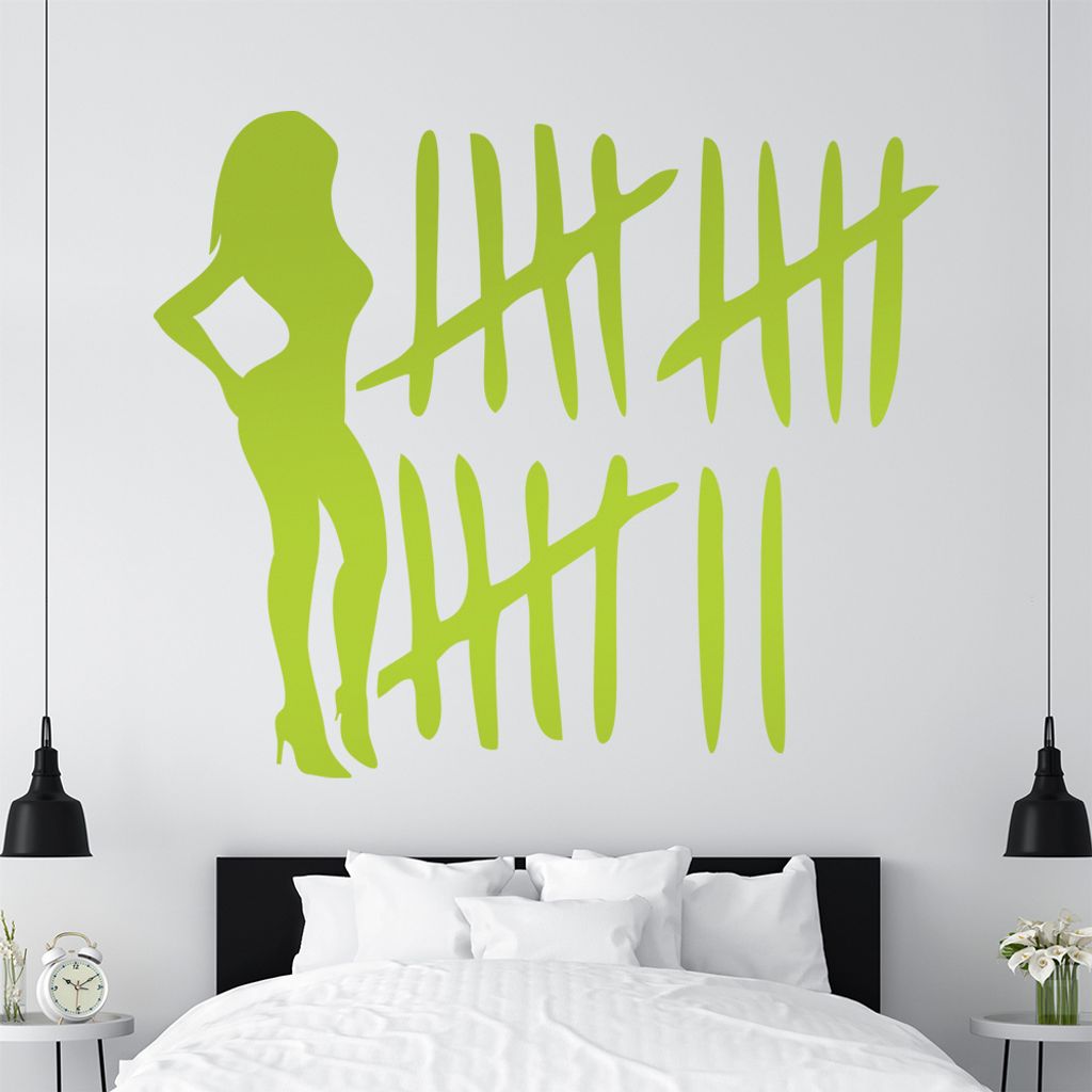 KIWISTAR Bitch Hunter Counter - Sexy Disko Wandtattoo in 6 Größen - Wandaufkleber Wall Sticker - Dekoration, Küche, Wohnzimmer, Schlafzimmer, Ba...
